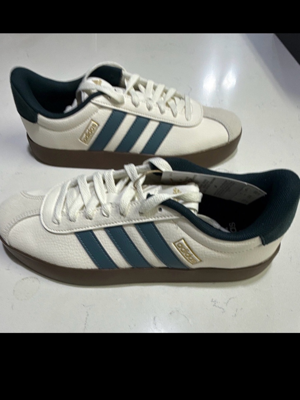 Adidas VL Court 3.0 Low White Black Gum US Men 7.5 Women 8.5 JR8635